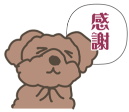 Toy poodle in Taiwanese sticker #6150838