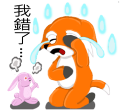 Redfox and Pinkrabbit sticker #6152298