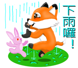 Redfox and Pinkrabbit sticker #6152310