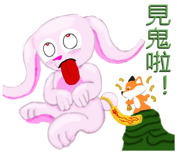 Redfox and Pinkrabbit sticker #6152317