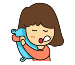 Noo Miki cute girl sticker #6153334