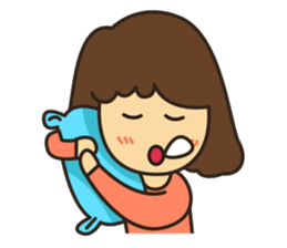 Noo Miki cute girl sticker #6153334