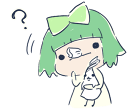 Tissue-chan&Koyori-chan.2 by peco sticker #6153585