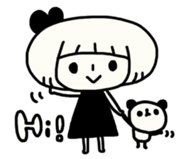 Yuruyuru Monochromatic Girl sticker #6153856