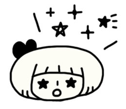 Yuruyuru Monochromatic Girl sticker #6153857