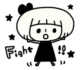 Yuruyuru Monochromatic Girl sticker #6153858