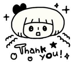 Yuruyuru Monochromatic Girl sticker #6153863