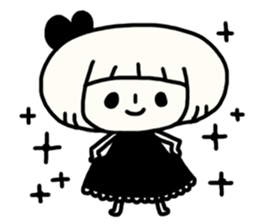 Yuruyuru Monochromatic Girl sticker #6153865