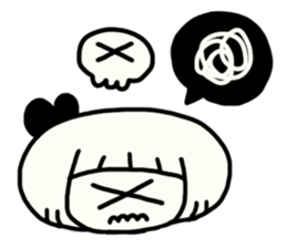 Yuruyuru Monochromatic Girl sticker #6153866