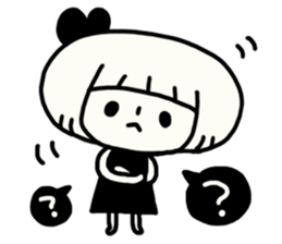 Yuruyuru Monochromatic Girl sticker #6153867