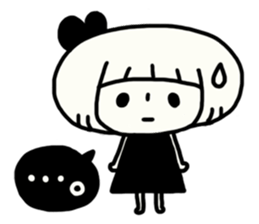 Yuruyuru Monochromatic Girl sticker #6153869