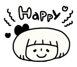 Yuruyuru Monochromatic Girl sticker #6153871