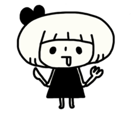 Yuruyuru Monochromatic Girl sticker #6153873