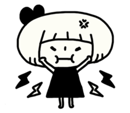 Yuruyuru Monochromatic Girl sticker #6153874