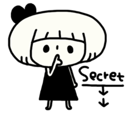 Yuruyuru Monochromatic Girl sticker #6153876