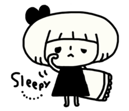 Yuruyuru Monochromatic Girl sticker #6153878