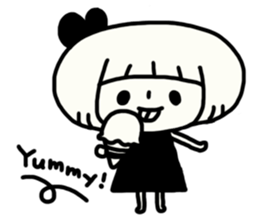 Yuruyuru Monochromatic Girl sticker #6153880