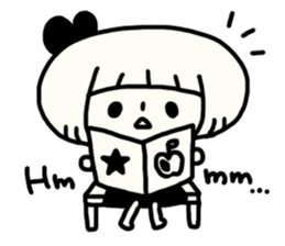 Yuruyuru Monochromatic Girl sticker #6153882