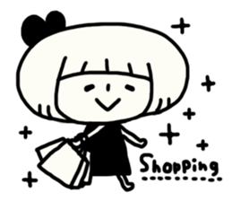 Yuruyuru Monochromatic Girl sticker #6153889