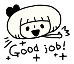 Yuruyuru Monochromatic Girl sticker #6153890