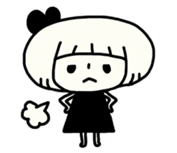 Yuruyuru Monochromatic Girl sticker #6153891