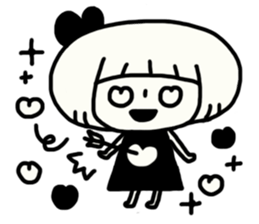 Yuruyuru Monochromatic Girl sticker #6153892