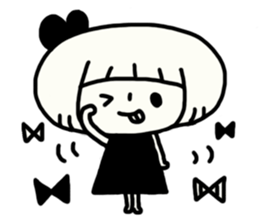 Yuruyuru Monochromatic Girl sticker #6153893