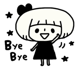 Yuruyuru Monochromatic Girl sticker #6153895