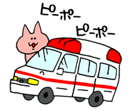 firefighter  and cat sticker #6154282