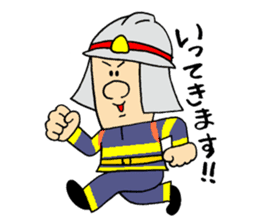 firefighter  and cat sticker #6154290