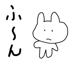 White rabbit & Moon Sticker sticker #6154496