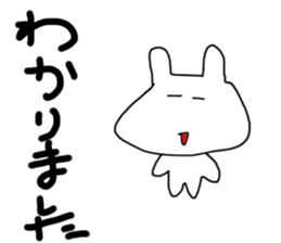 White rabbit & Moon Sticker sticker #6154507