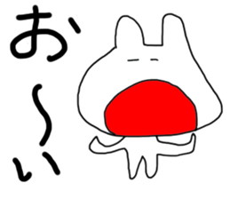 White rabbit & Moon Sticker sticker #6154510