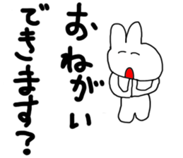 White rabbit & Moon Sticker sticker #6154524