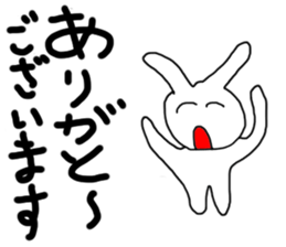 White rabbit & Moon Sticker sticker #6154525