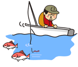 Fish&fisherman2 sticker #6155508