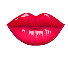 Lips of woman sticker #6156176