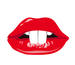 Lips of woman sticker #6156183