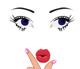 Lips of woman sticker #6156200