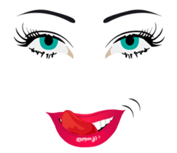 Lips of woman sticker #6156207
