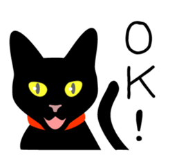 Fanny black cat stickers! sticker #6156776