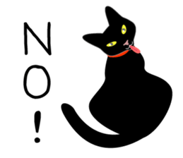 Fanny black cat stickers! sticker #6156777