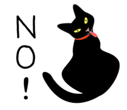 Fanny black cat stickers! sticker #6156777