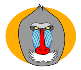 Sticker of a monkey sticker #6157382