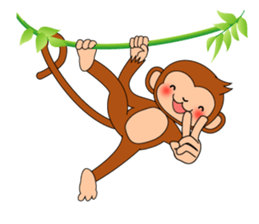 Sticker of a monkey sticker #6157387