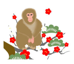 Sticker of a monkey sticker #6157404