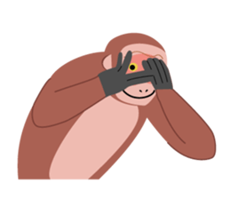 Sticker of a monkey sticker #6157412