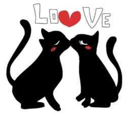 Sticker of a cute cute cat sticker #6158704