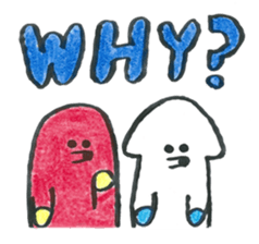 Brush-Written Octopus and Squid 3 sticker #6159483