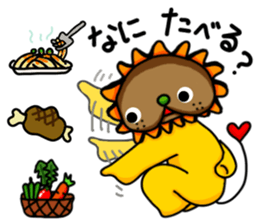 yellow comical lion sticker #6159821